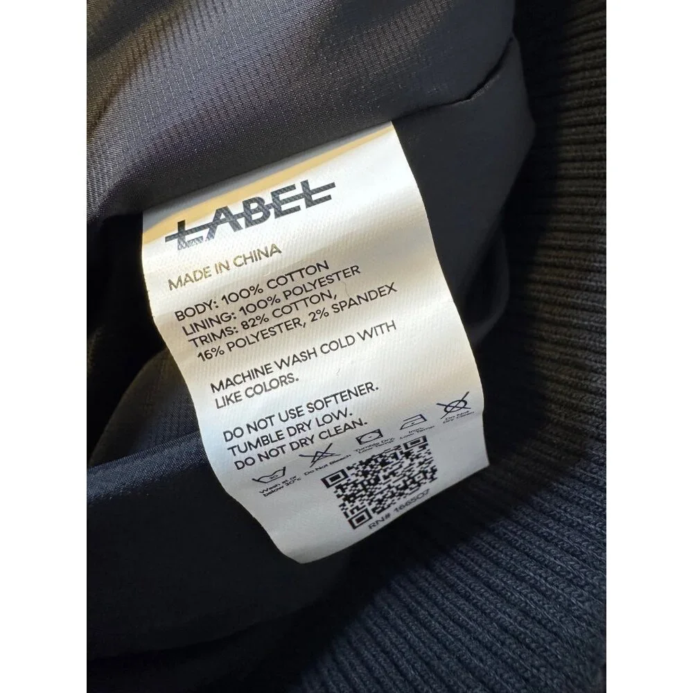 Label Go To Coudroy Size Large Black Jacket NWT Full Zip Bomber